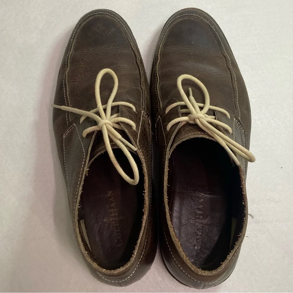 Cole Haan Dark Brown Leather Oxfords - Picture 3 of 6